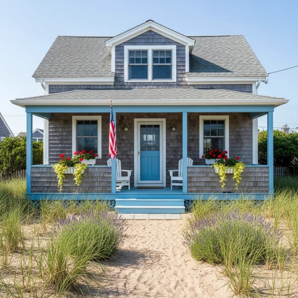 Charming Jersey Shore cottage with a covered porch
